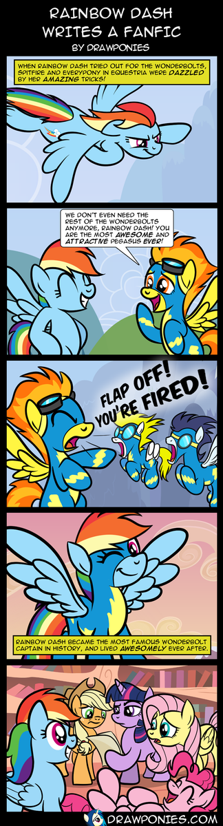 comic  rainbow dash writes a fanfic by d