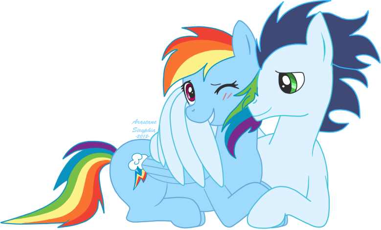  pc  rainbow dash x soarin  2012  by ara