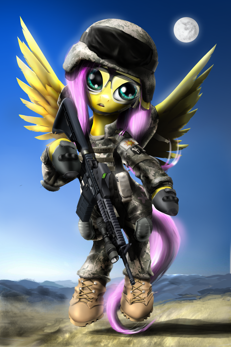 147531  safe fluttershy military artist-