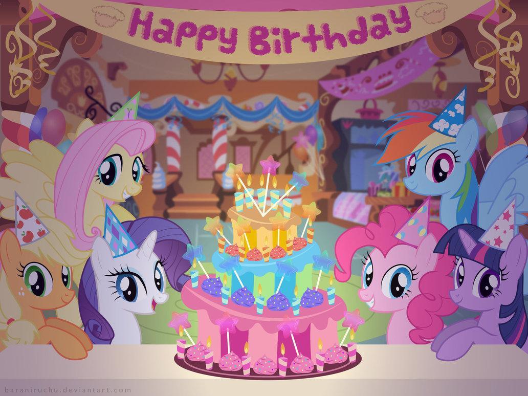 FANMADE happy birthday with Mane 6