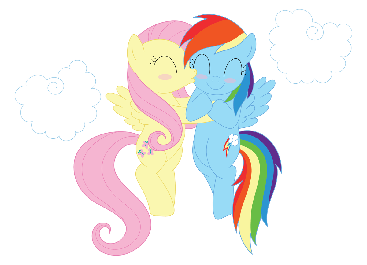 fluttershy and rainbow dash by daieny d5