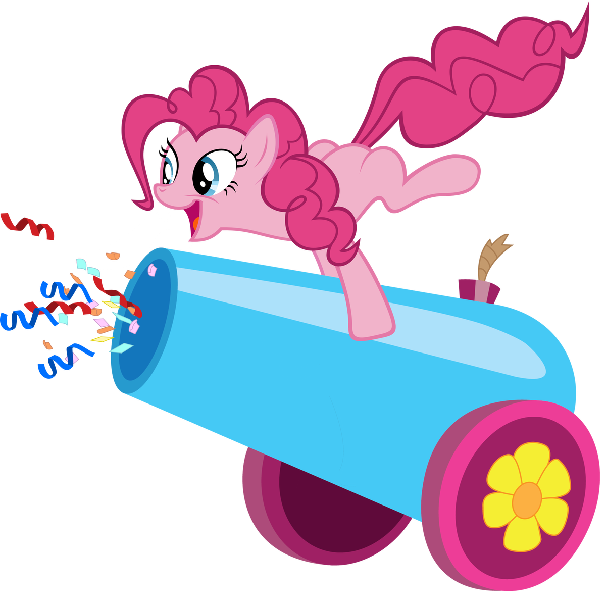 pinkie pie vector  party cannon  by lain