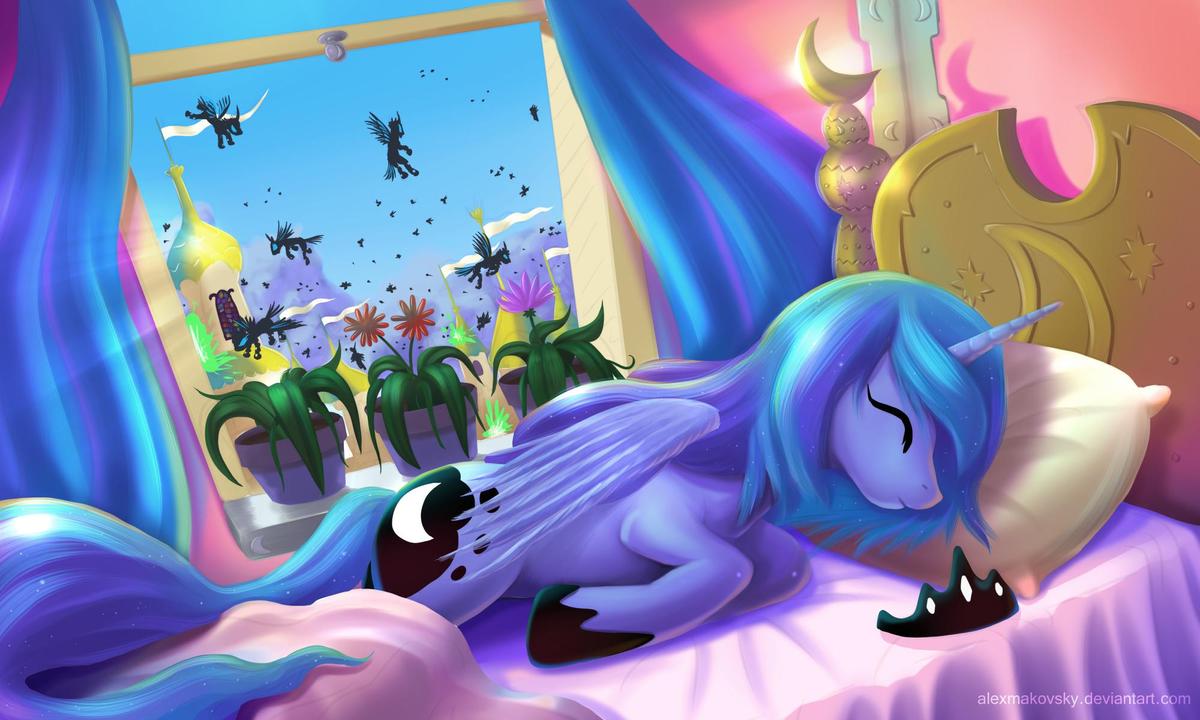 princess luna is sleeping angel by alexm