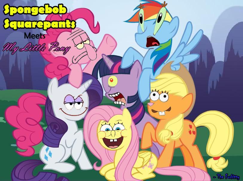 my little pony meets spongebob squarepan