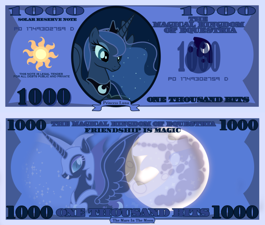 princess luna 1000 bits bill by cradet-d