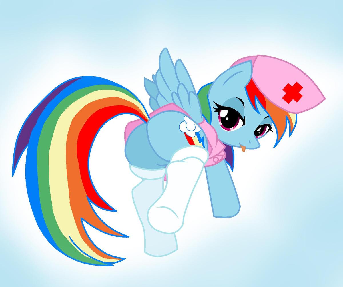rainbow dash nurse by pyruvate-d3rdjog