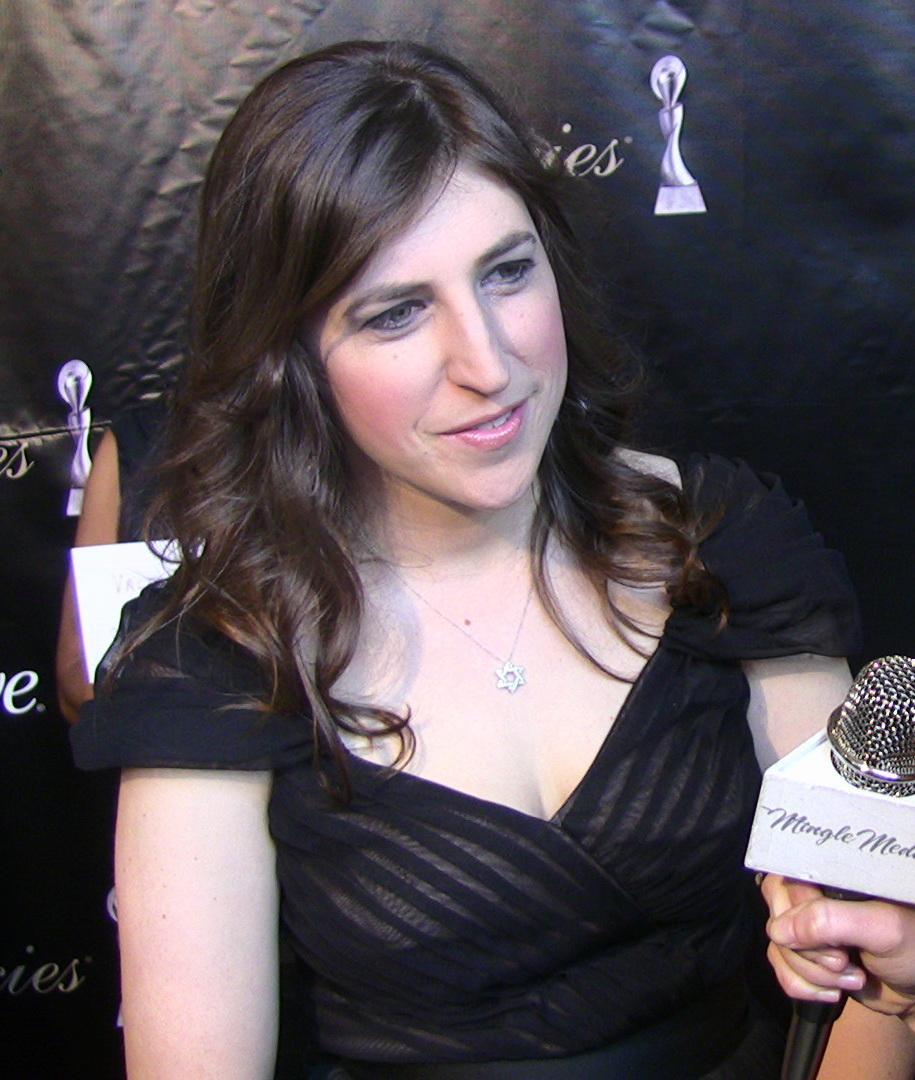 Mayim Bialik at Gracie Awards Gala crop