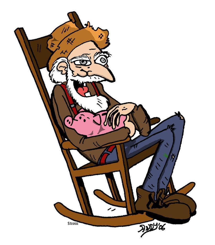 old man in rocking chair by andyiverzzen