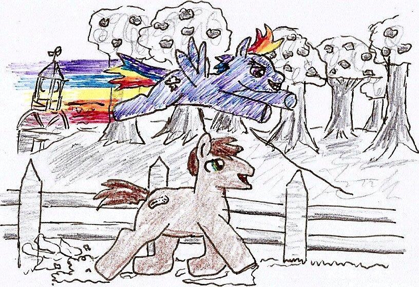 deku and rainbow dash race  scan  by dek