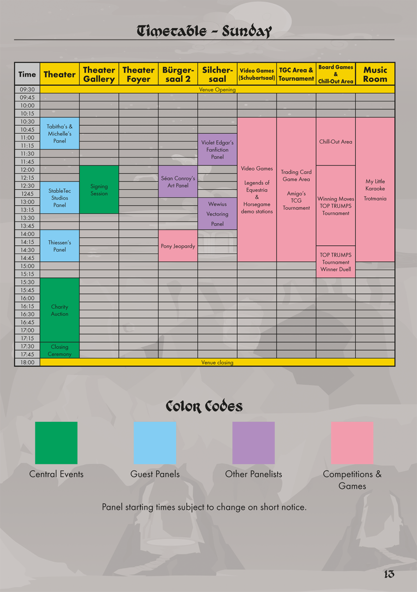 timetable-sunday