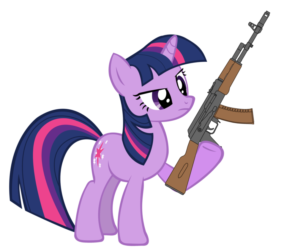twilight sparkle with ak 74 by kebzone-d