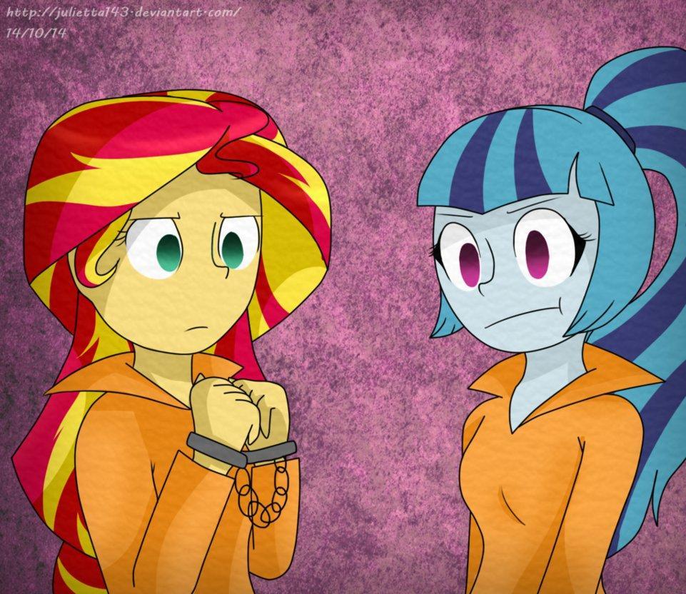 sunset shimmer and sonata dusk by juliet