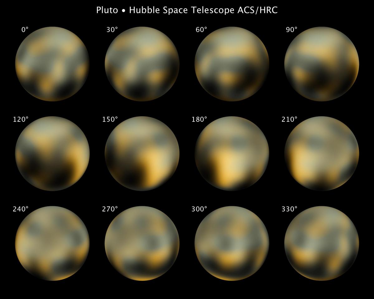 Pluto hubble photomap