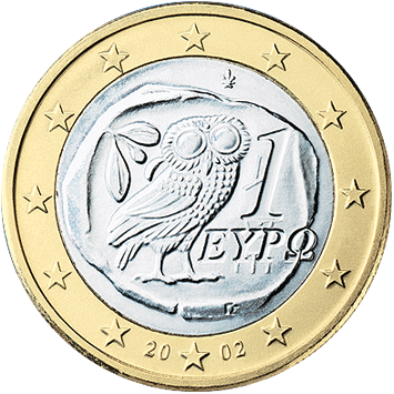 1 euro coin Gr serie 1