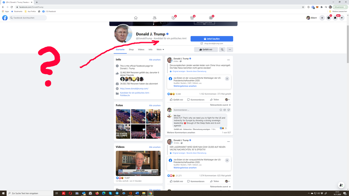 Facebook Donald J.Trump