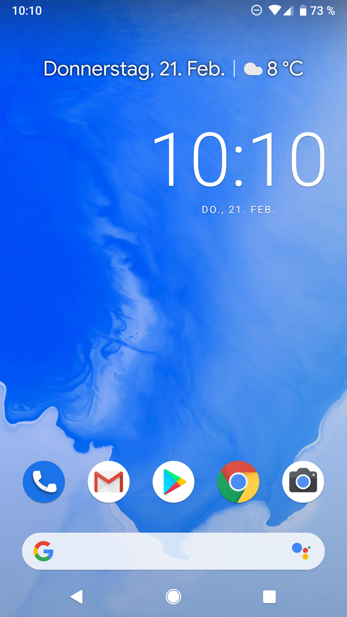 6f3c74c54d5e9a2e Android Pie 9.0 Startbildschirm