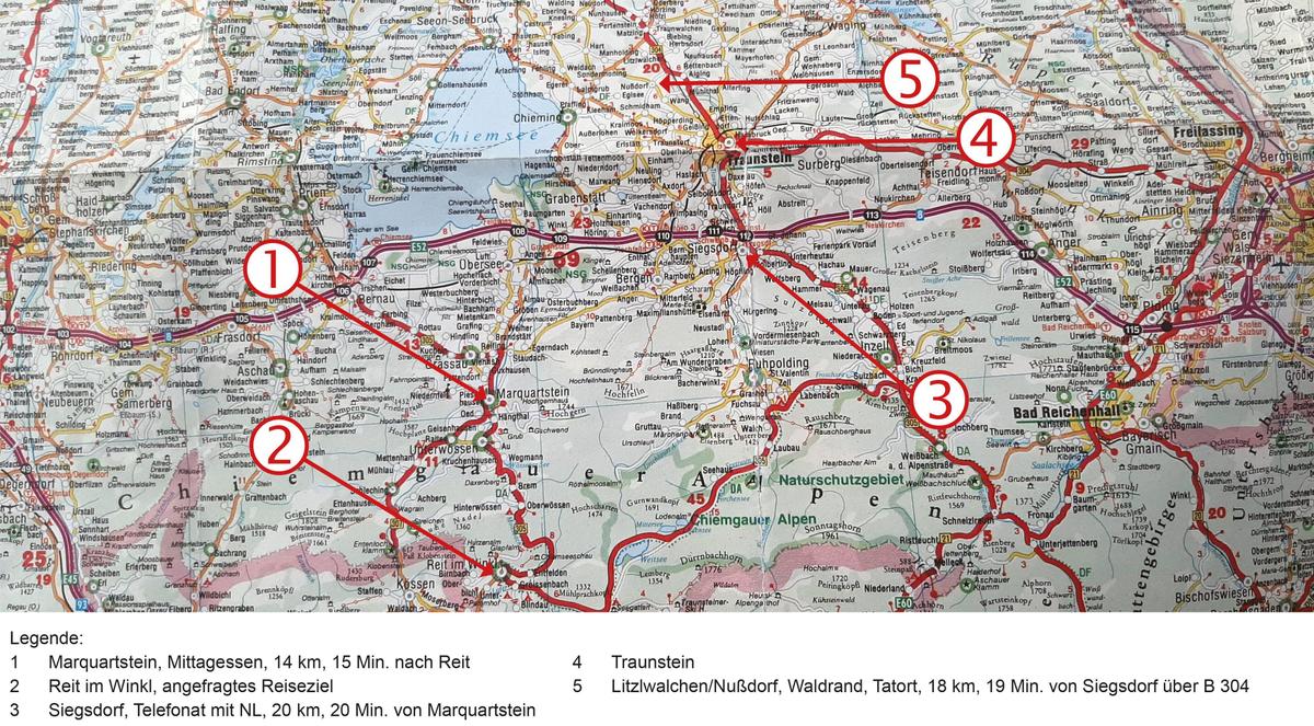 Karte Chiemgau 1995 XXL