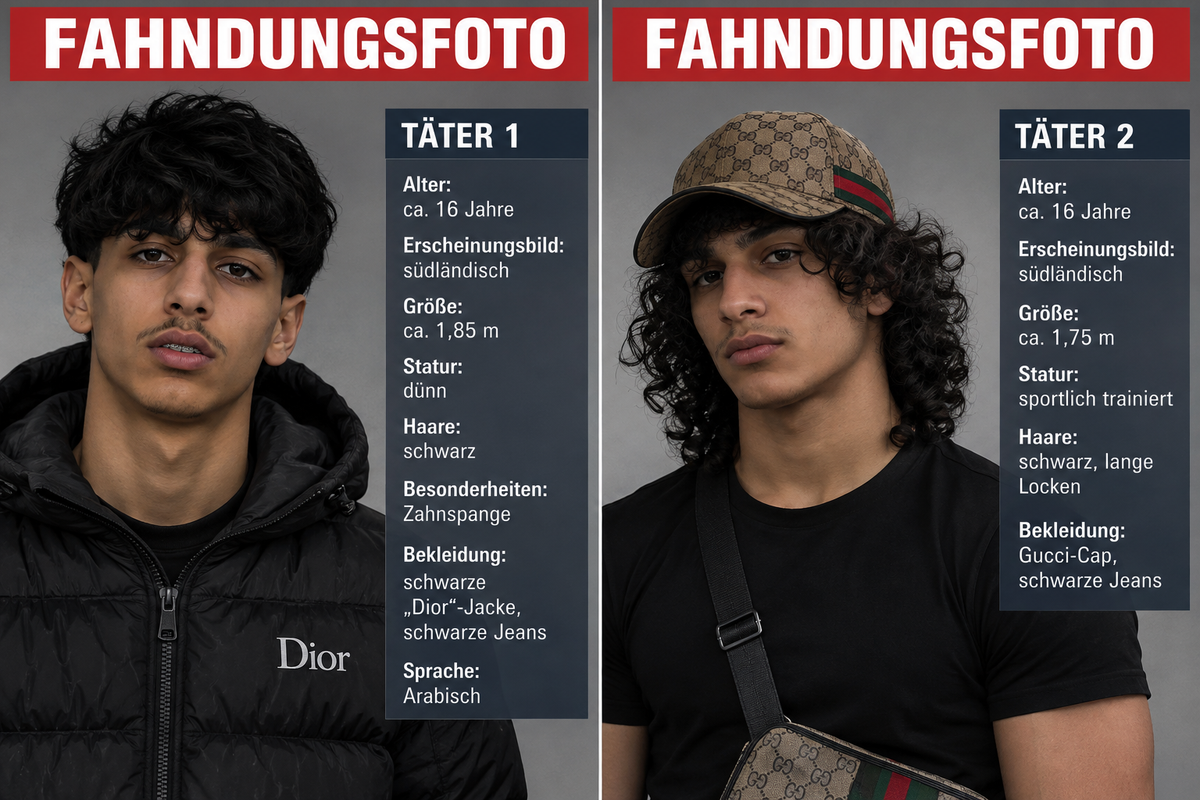 Fahndungsfotos zweier Jugendlicher