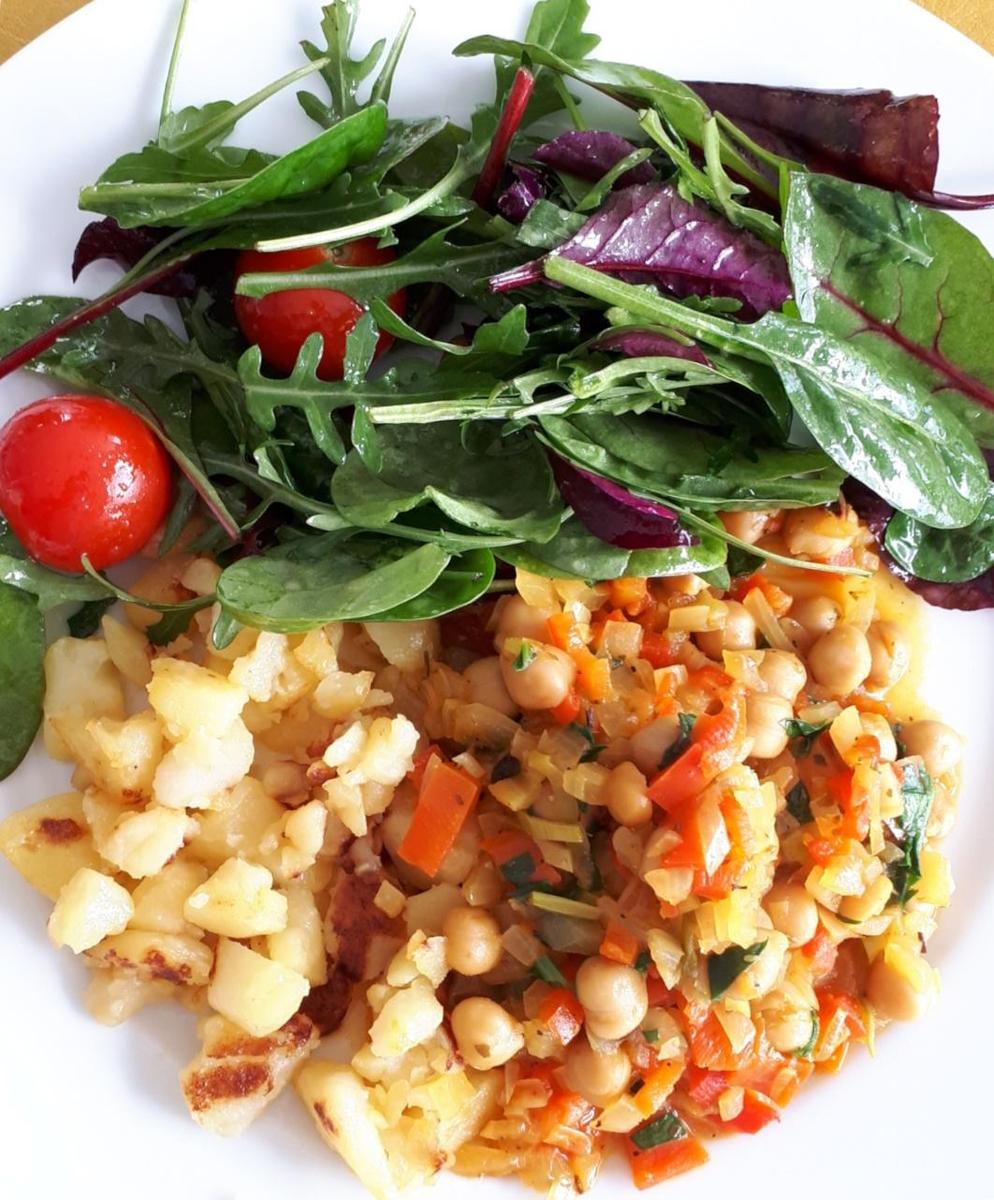 Pflcksalat mit Kirschtomaten Gemse aus K