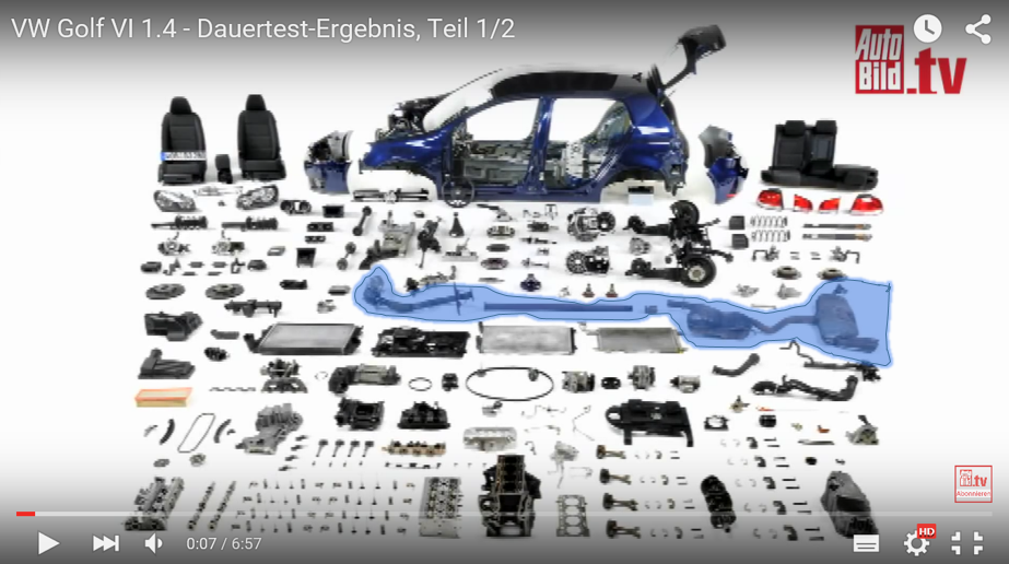 vw golf mk6 disassembled