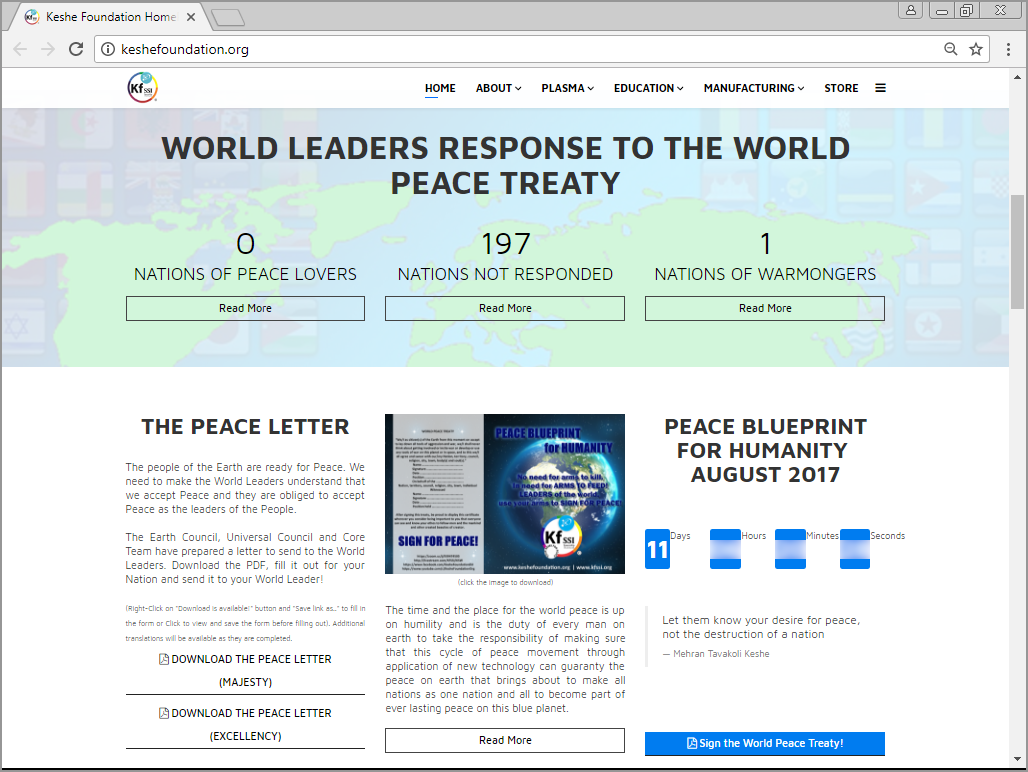 Keshe World Leaders Response 2017-07-23