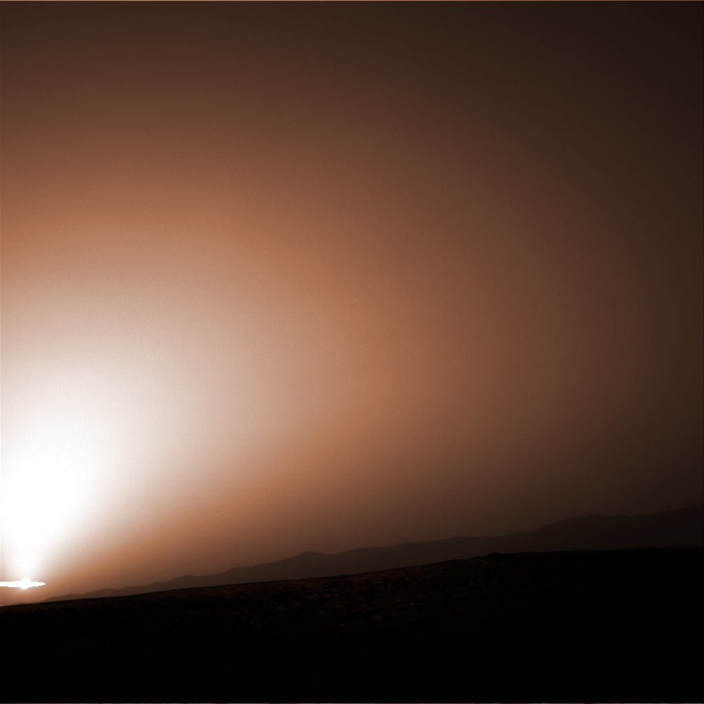 Curiosity Mars sunset