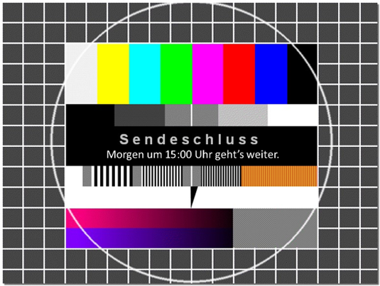 Sendeschluss 15