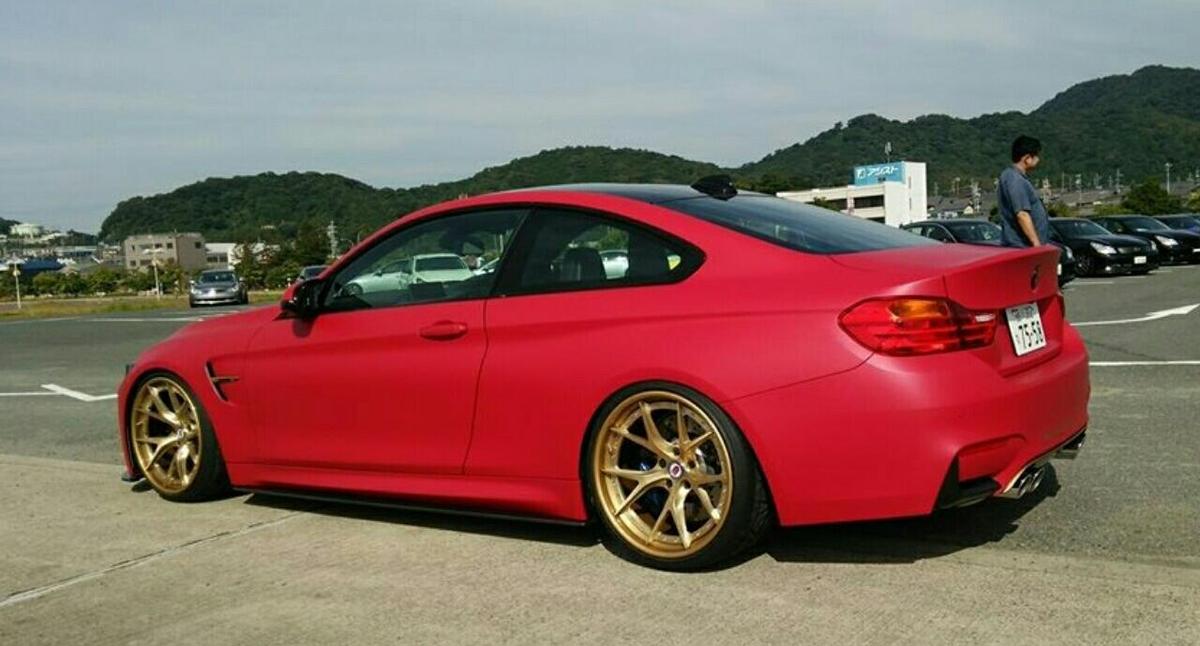 2014 BMW F82 M4 matte-red hre-s101 2