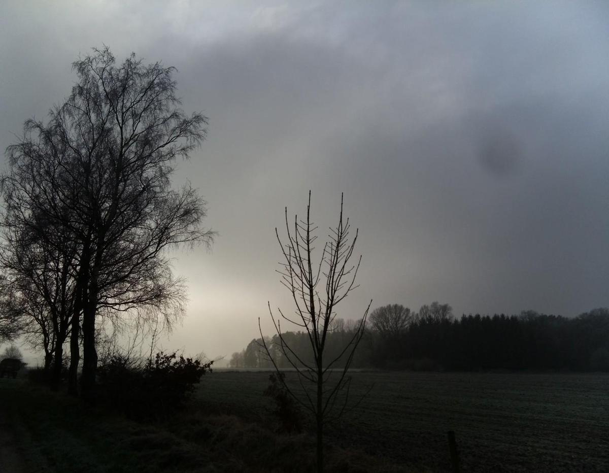 Soeben draussen vor der Haustuer