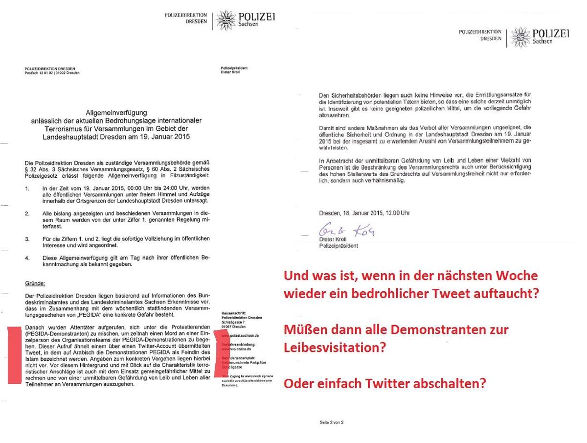Polizei Dresden 18.1.15