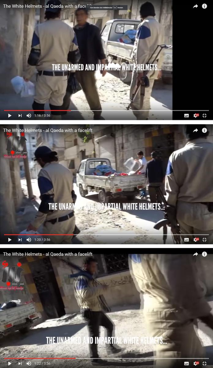White Helmet with guns or not