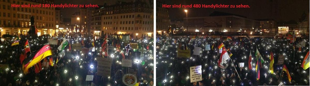 Pegida 14 Handylichter