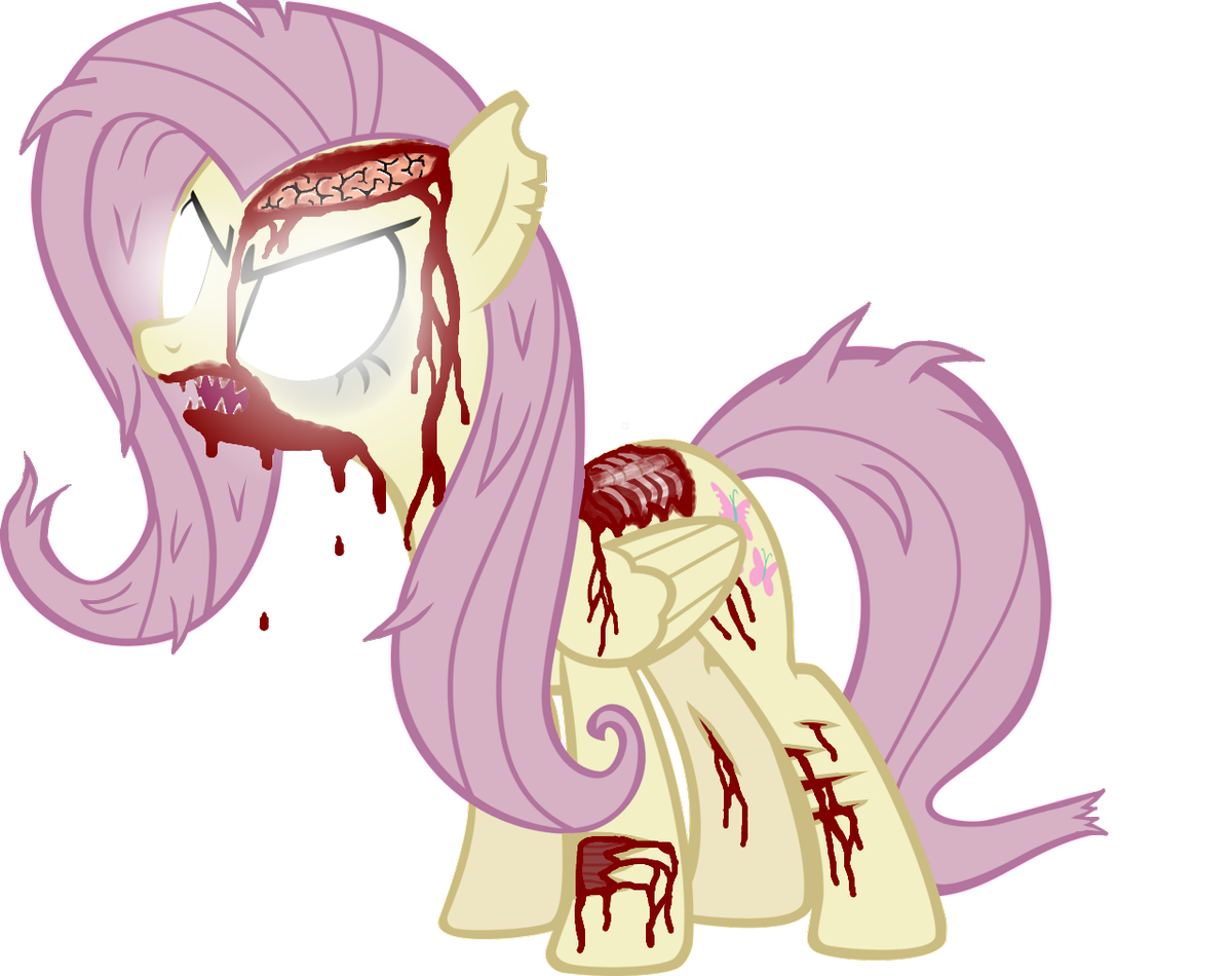 zombie fluttershy by rik4100-d4xb9qv