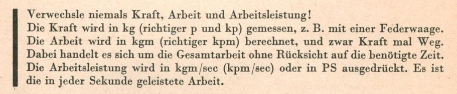 Richard W Kraft Arbeit Leistung