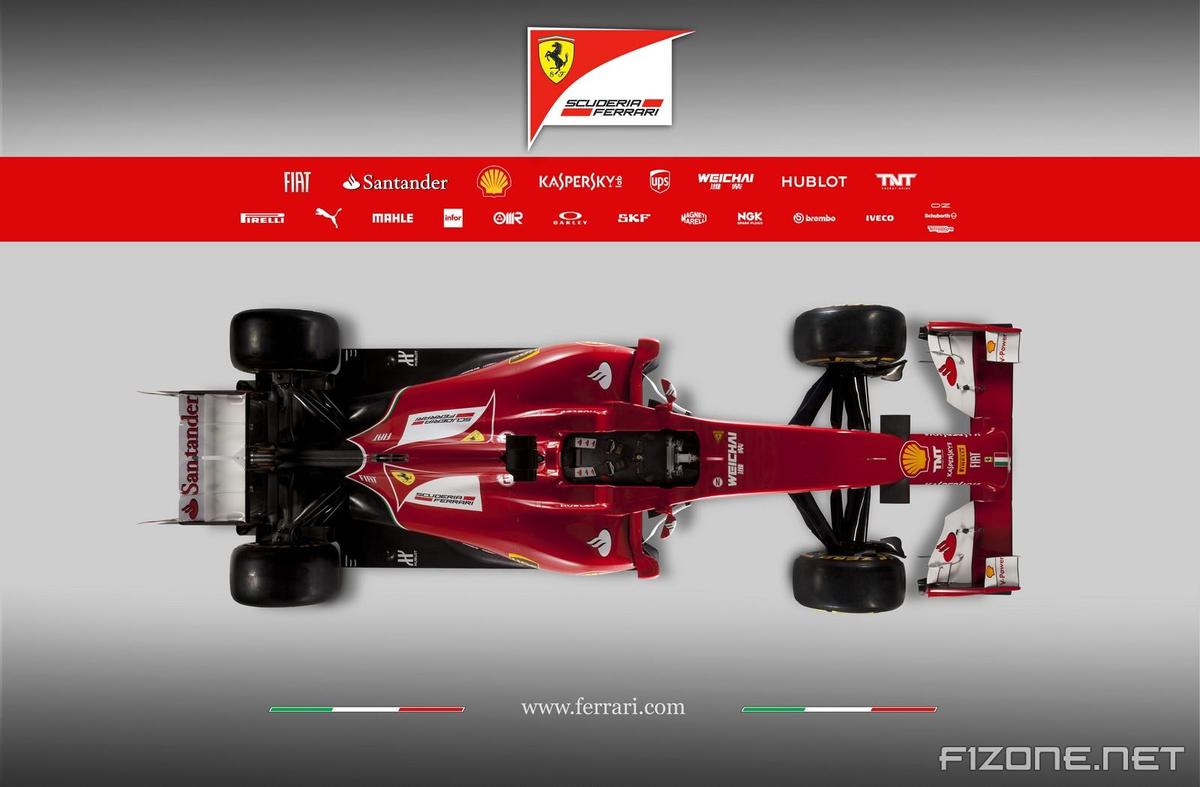 2014 Ferrari F1 F14-T top view