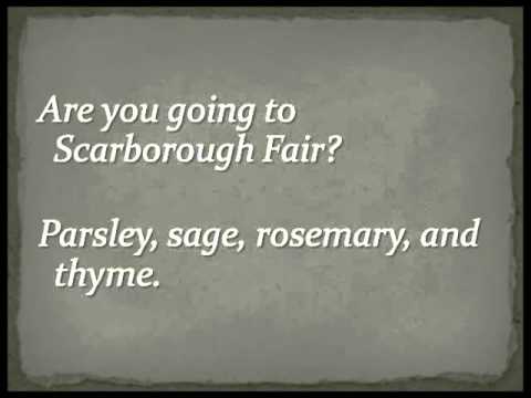 Youtube: Simon & Garfunkel - Scarborough Fair (Full Version) Lyrics