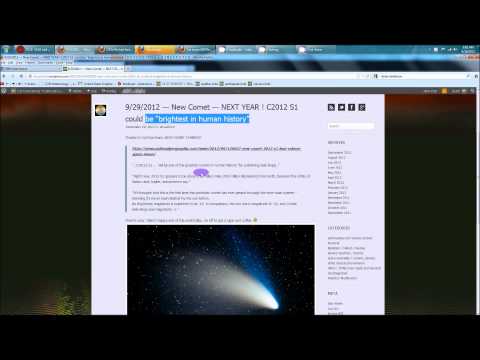 Youtube: 9/29/2012 -- Quote scientists : "Could be the brightest comet in human history."