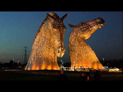 Youtube: The Kelpies - Andy Scott's Equine Sculptures near Falkirk, Scotland