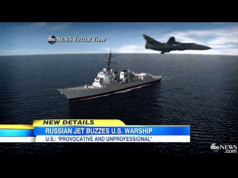 Youtube: Russian Fighter buzzes U.S. Warship in Black Sea