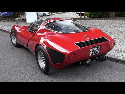 Youtube: 1968 Alfa Romeo 33 Stradale: 2.0 V8 Engine Sound, Warm Up & Driving!