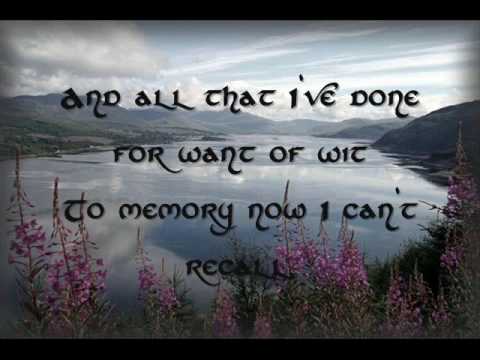 Youtube: Sinéad O'Connor- 'The parting glass' with lyrics