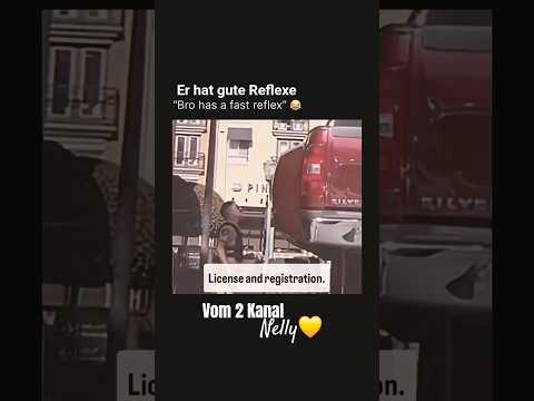 Youtube: Er hat gute Reflexe, doch die anderen auch ..#police #reflexão #reflexes #officer #funny