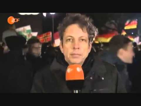 Youtube: Stephane Simon stört Berichterstattung über Pegida bei ZDF heute