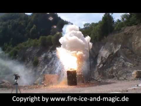 Youtube: Thermit-Versuch mit Wasser = Knallgasexplosion.wmv