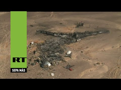 Youtube: Imágenes aéreas desde la zona de la catástrofe del avión ruso Airbus 321