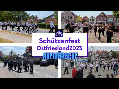Youtube: Schützenfest Ostfriesland 2023 - Aufmärsche - Negenmeerten - Neuharlingersiel - Esens - Hesel uvm.