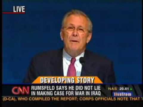 Youtube: Rumsfeld Lies About War