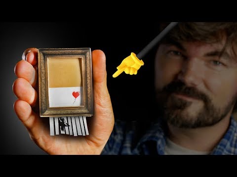 Youtube: MINIATURE "Love is in the Bin" Banksy Shredding Artwork REALLY WORKS!