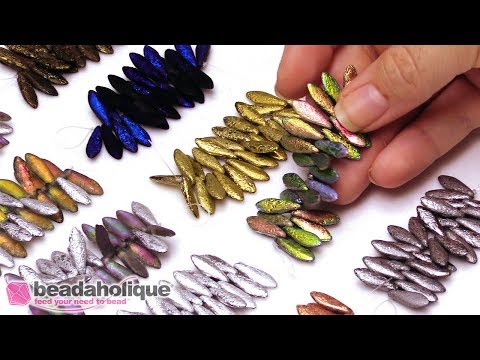 Youtube: Show & Tell: Czech Glass Flat Teardrop Beads Dagger Beads