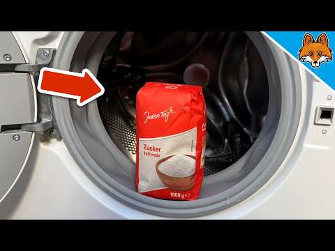 Youtube: Kippe Zucker in deine Waschmaschine und STAUNE WAS PASSIERT💥(Genialer Trick)🤯